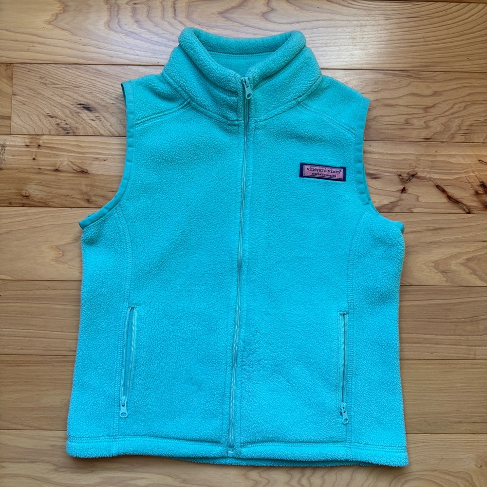 Vineyard Vines Fleece Vest - Sea Foam Green - Kids XS (5-6)
